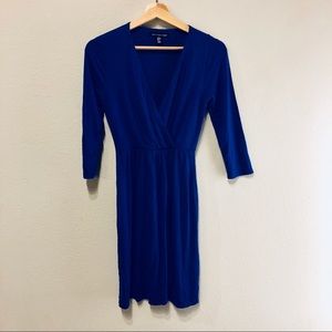Saint Tropez cobalt blue faux wrap dress.